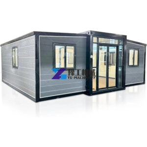 2 Bed 1 Bath Home 20FT Expandable Folding Mobile Tiny House Prefabricated with Large Windows, Large Container House