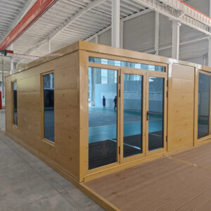 Prefab Mobile Tiny Home Ready to Ship 2 Bedroom Villa Flat Pack Wooden Prefabricated Container House for Remote Workers