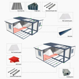 Expandable Prefabricated Container House 20ft 40ft Ready Made Modular Tiny Folding Homes Mobile Living Buildings for Sale