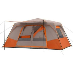 11 Person 3 Room 14&apos; x 14&apos; Instant Cabin Tent Orange