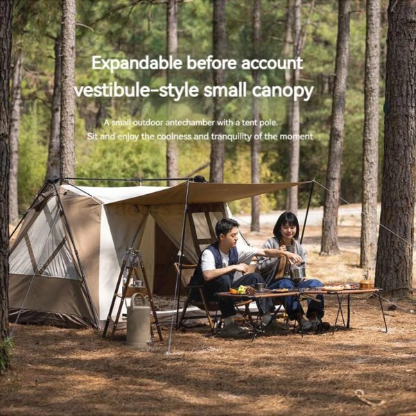 Naturehike Camping A-Type Cotton Automatic Tent One-touch Outdoor Portable Quick Open Cabin House 3-4 Person Waterproof Tent