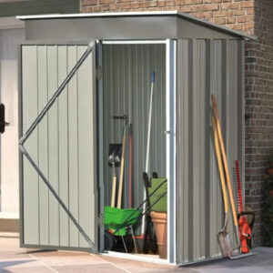 Storage Shed 5ft x 3ft Outdoor Shed,Metal Lean-to Storage Shed with Lockable Door, for Backyard, Patio, Garden,Home