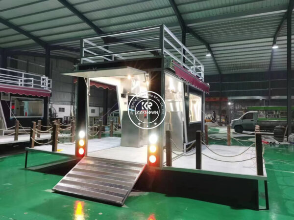 Custom Double Decker Food Truck Usa Foldable House 2 Story Salad Bar Container Coffee Shop Food Trailers Fully Equipped Kitchen