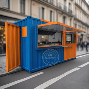 Prefabricated Mobile Container Bar Restaurant Coffee House Food Kiosk Cafe Shop Container Bar with fully equipped kitchen