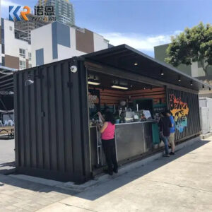 China Prefab Folding Container Coffee Shop Price Expandable Container Restaurant Kiosk Container Cafe Bar