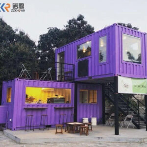 Outdoor Customized Prefabricated Design Container House Coffee Shop Bar