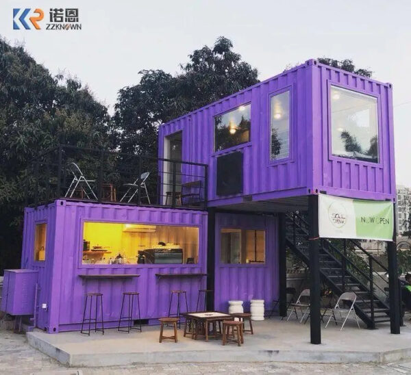 Outdoor Customized Prefabricated Design Container House Coffee Shop Bar
