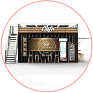 Shipping Container Bar 20ft Outdoor Ice Cream Shop Kiosk Food Truck Trailer Container Restaurant Food Trucks Mobile Kitchen