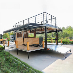 Double Deck High Quality Stage Truck Lift Movable Stage Commercial Catering Trailer Mobile Stage Food Trailer with Platform