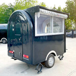 Food Truck with Full Kitchen Concession Bbq Food Trailer with Porch Custom Food Truck