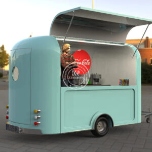 2025 Stainless Steel Airstream Mobile Food Trailer Ice Cream Snacks Food Trucks Fully Equipped Hot Dog Food Trailer Cart