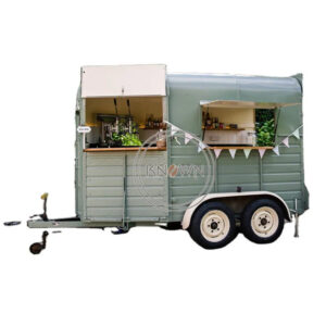OEM Street Camp Horse Food Trailer Van Coffee Kiosk Cart Hot Dog Bubble Tea Mobile Ice Cream Food Van for Sale