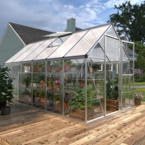 Hybrid Polycarbonate Greenhouse , Greenhouses with Lockable Hinged Door, Aluminum Hot House for Outdoor Sun Room,Greenhouse