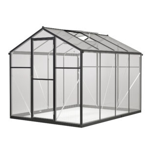 LZBEITEM 6x8 ft Polycarbonate Greenhouse for Outdoor Upgraded Heavy Duty Aluminum Frame Walk-in Green House Garden