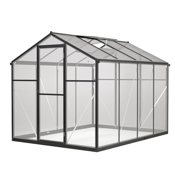 LZBEITEM 6x8 ft Polycarbonate Greenhouse for Outdoor Upgraded Heavy Duty Aluminum Frame Walk-in Green House Garden