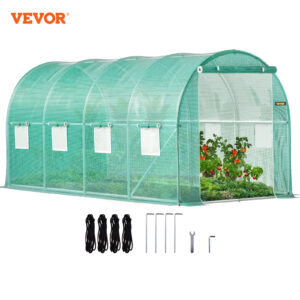 VEVOR Walk-in Tunnel Greenhouse Portable Green Plant Hot House with Galvanized Frame & Waterproof Cover Protect Gardening Plants